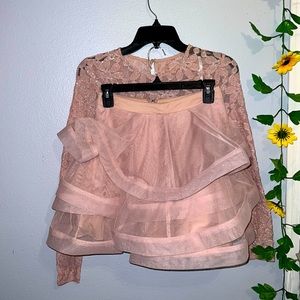 formal 2 piece dress, color is pink , size 3 , brand xtraordinary